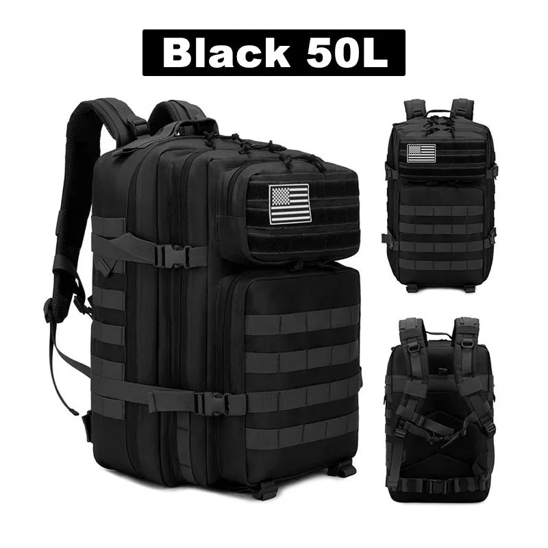 Ameria™ 50L Tactical Backpack – Waterproof Outdoor