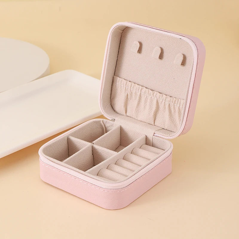 Ameria™ Travel Jewelry Case – Portable Leather Organizer
