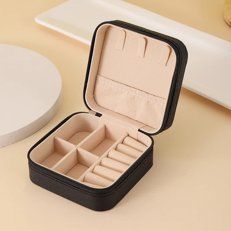 Ameria™ Travel Jewelry Case – Portable Leather Organizer