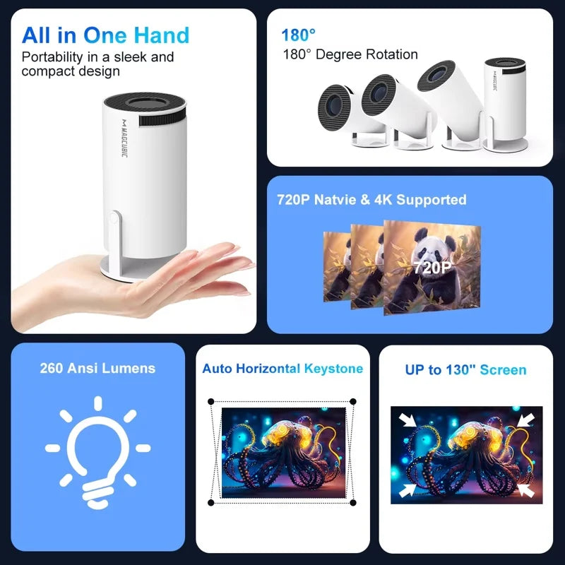 Ameria™ HY300 Pro 4K Projector