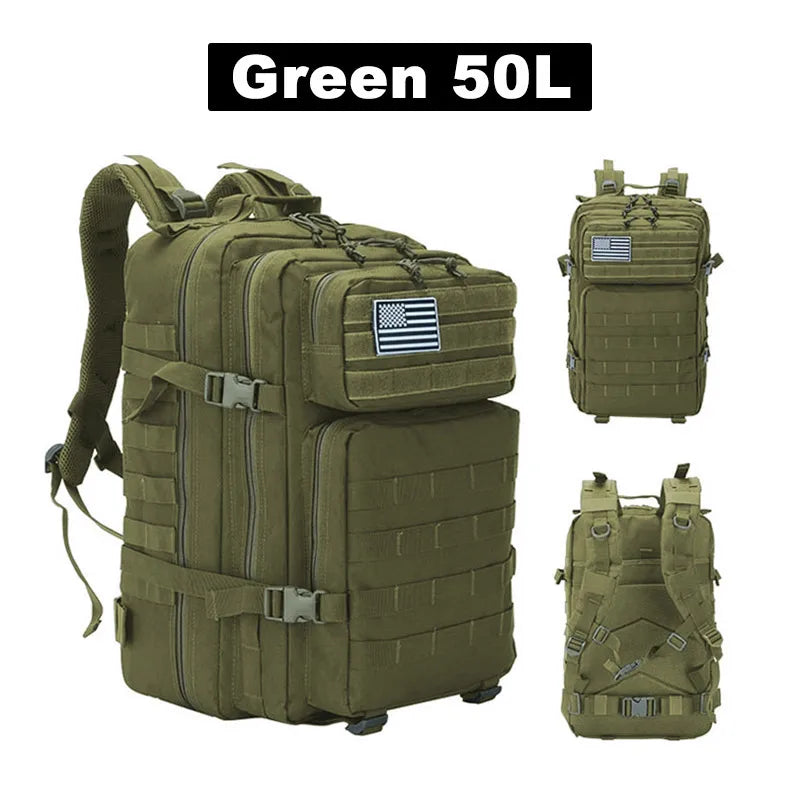 Ameria™ 50L Tactical Backpack – Waterproof Outdoor
