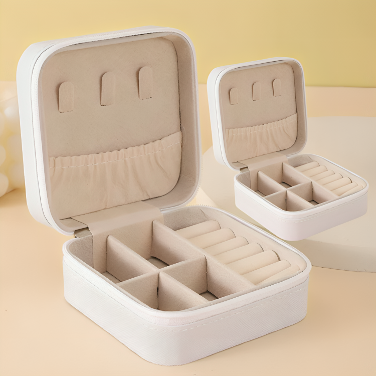 Ameria™ Travel Jewelry Case – Portable Leather Organizer